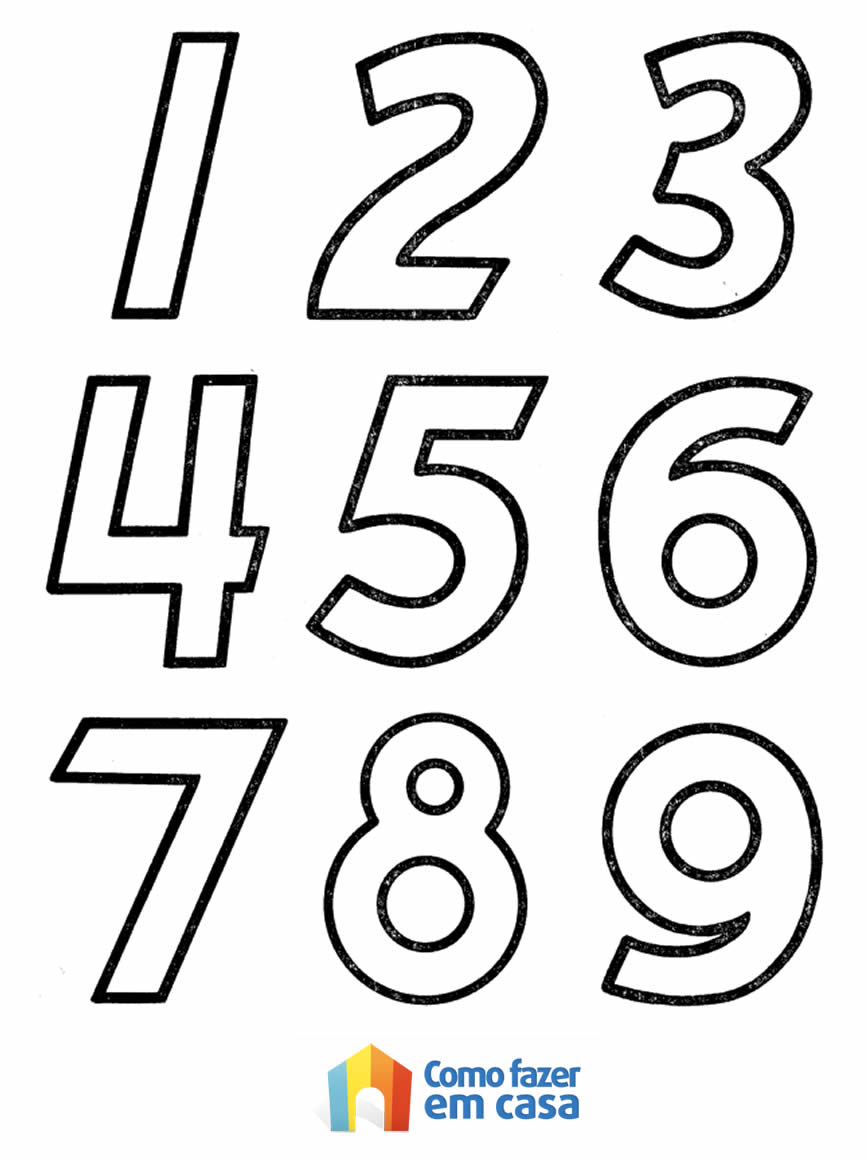 Moldes De Numeros Grandes Del 1 Al 10 Para Imprimir Infoupdate