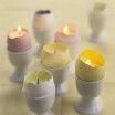 Decoração com velas de cascas de ovo passo a passo