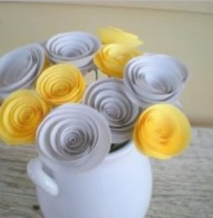 Molde para fazer flor de papel