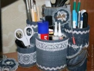 Como fazer Latas Decoradas com Jeans passo a passo