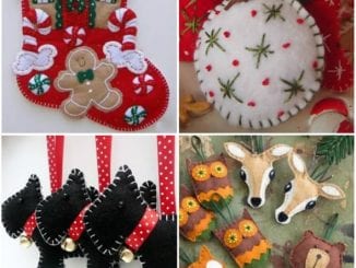 Enfeites de Feltro Fáceis de Fazer para o Natal com Moldes