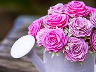 Lindas Rosas de Papel para Decoração passo a passo