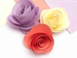 Flores de Papel Fácil de Fazer para Decoração passo a passo