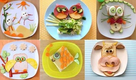 Pratos divertidos de café da manhã - Food Art