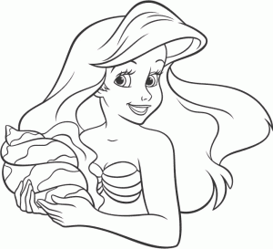 Desenho de Ariel - Pequena Sereia