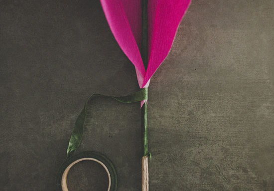 Rosa de papel crepom - PAP