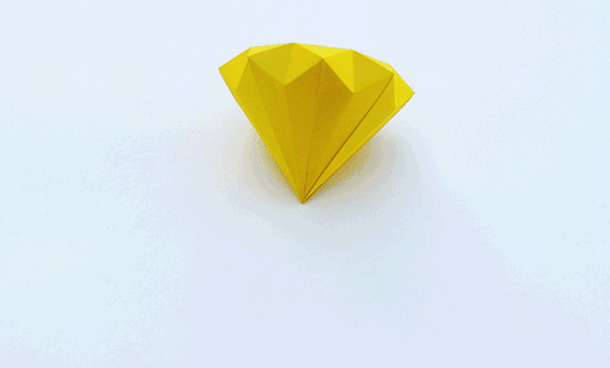 Diamante de papel para decoração barata e criativa