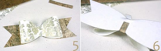 Como fazer laços de papel para presente com moldes