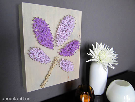 quadro-decorativo-para-a-casa-5 Artesanato com pregos e linhas passo a passo
