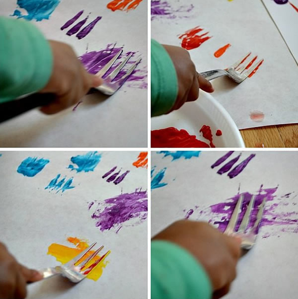 Arte colorida fácil para fazer com as crianças