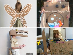 fantasia-com-papelao-facil-de-fazer-capa-2 25 Fantasias Criativas e Improvisadas com Papelão para o Carnaval