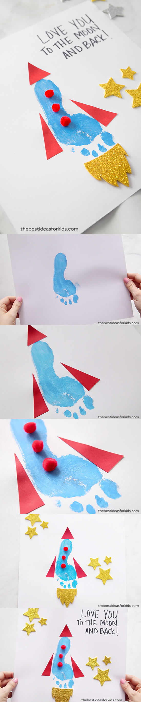 Cartão para o Dia dos Pais Infantil com Pintura
