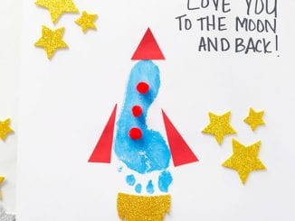 Cartão para o Dia dos Pais Infantil com Pintura