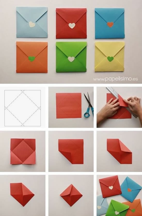 Como Fazer Envelopes Diferentes de Papel