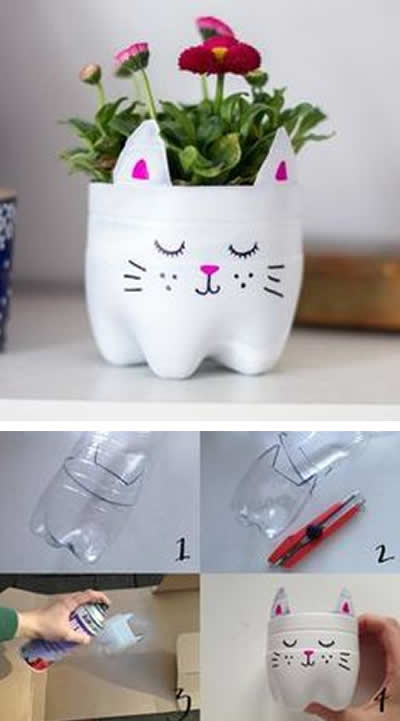 Como fazer Vasos com Garrafas PET 