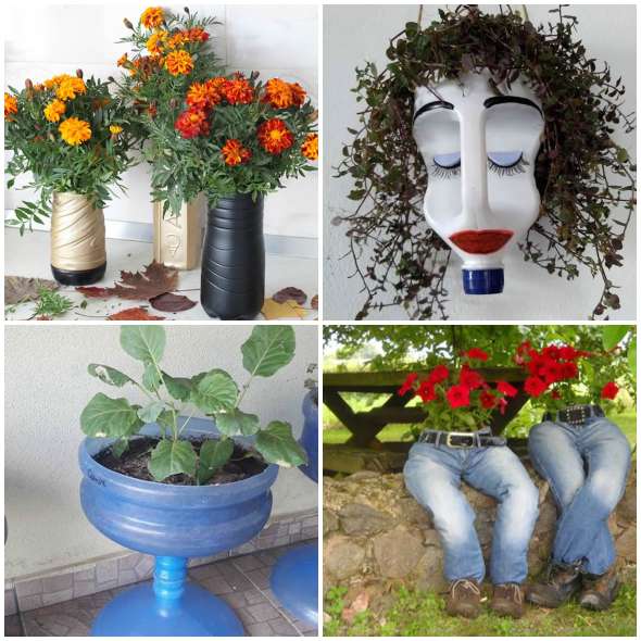 Ideias Sustentáveis para fazer Vasos de Plantas
