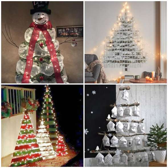 Árvores de Natal Lindas e Diferentes