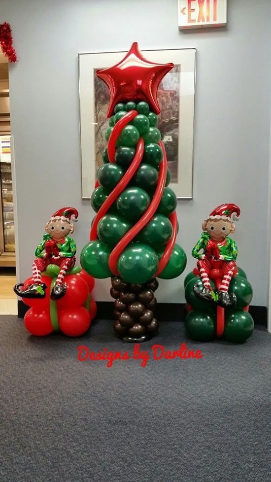 Árvore de Natal com Balões