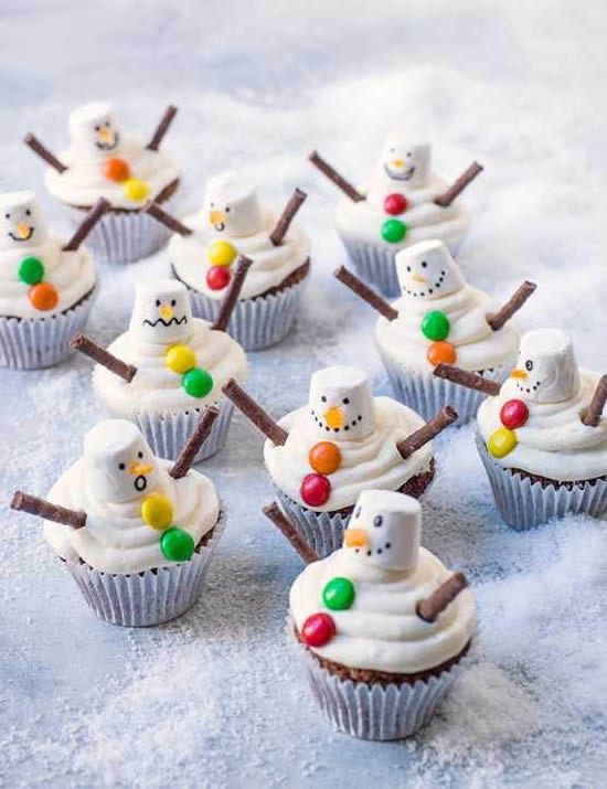 Doces e Cupcakes Decorados para o Natal