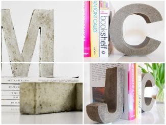 como fazer letras de concreto