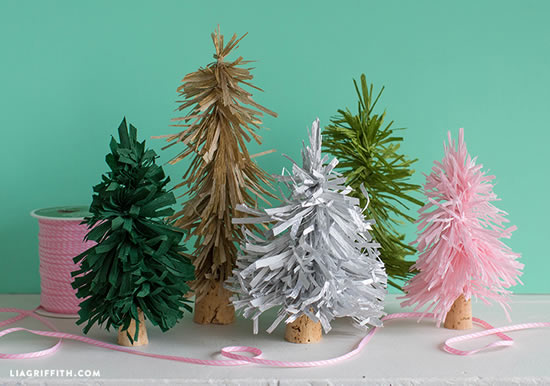 Mini Árvore de Natal com Papel Seda - Como fazer em casa