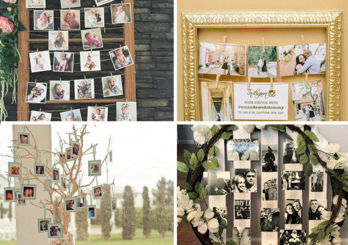 varal de fotos para casamento