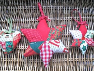 Enfeites de Natal em Patchwork com Moldes