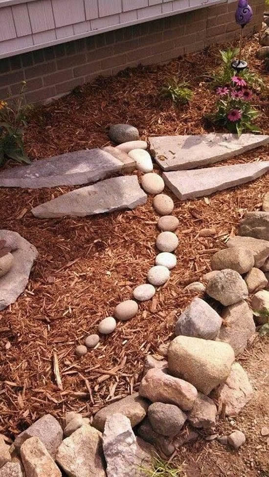 Decoração de Jardim com Pedras