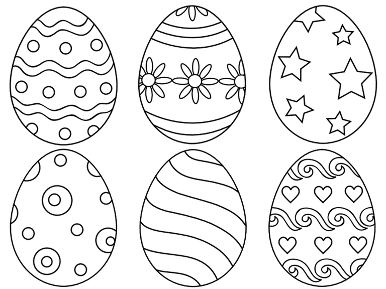 ovos de páscoa para colorir