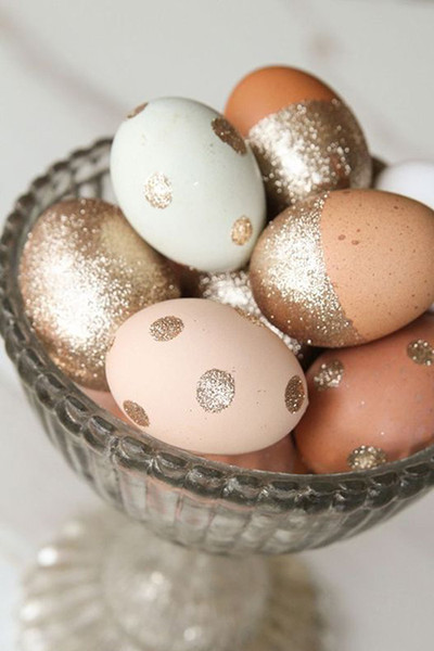 ovos de páscoa com glitter