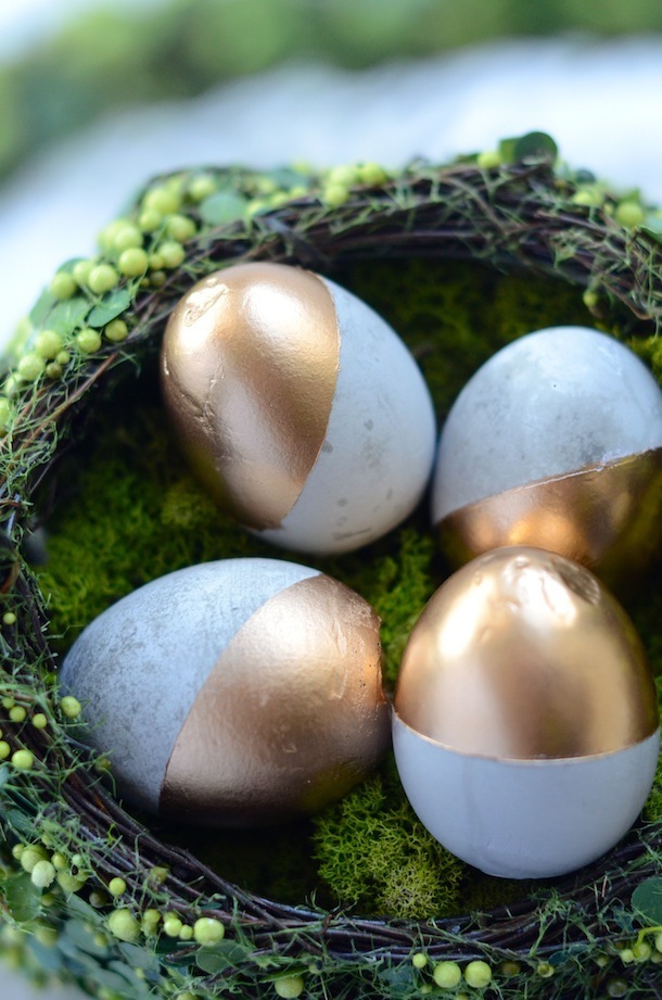 decoração com ovos de páscoa