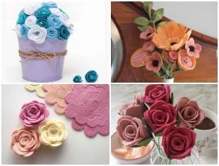 Flores de Feltro para o Dia das Mães