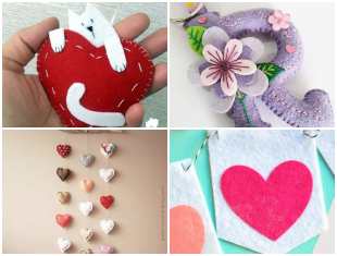 Artigos em Feltro para o Dia dos Namorados Decoração em Feltro para Dia dos Namorados