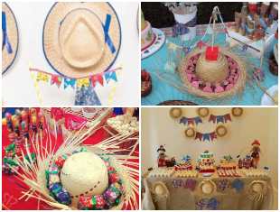 enfeite-com-chapeu-de-palha-capa-2 Decoração com Chapéu de Palha para Festa Junina