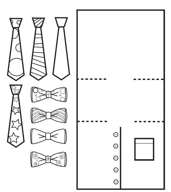 moldes de gravatas para dia dos pais
