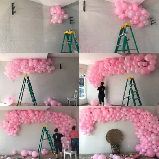 Linda decoração com balões