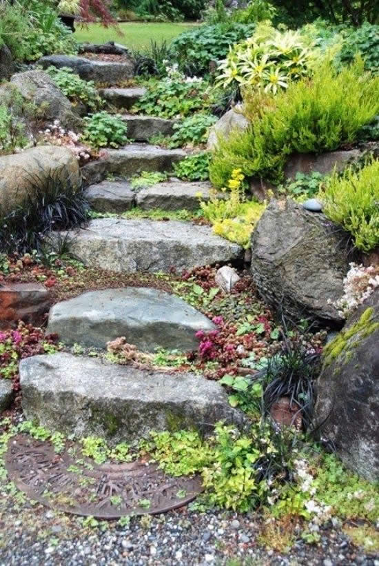Jardins decorados com pedras