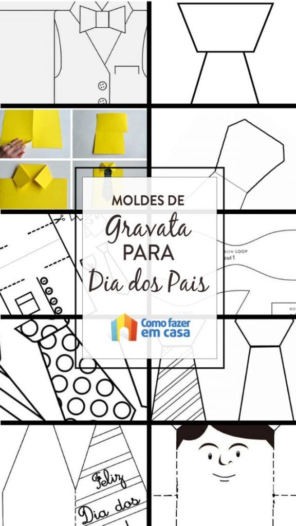 moldes de gravatas para o dia dos pais