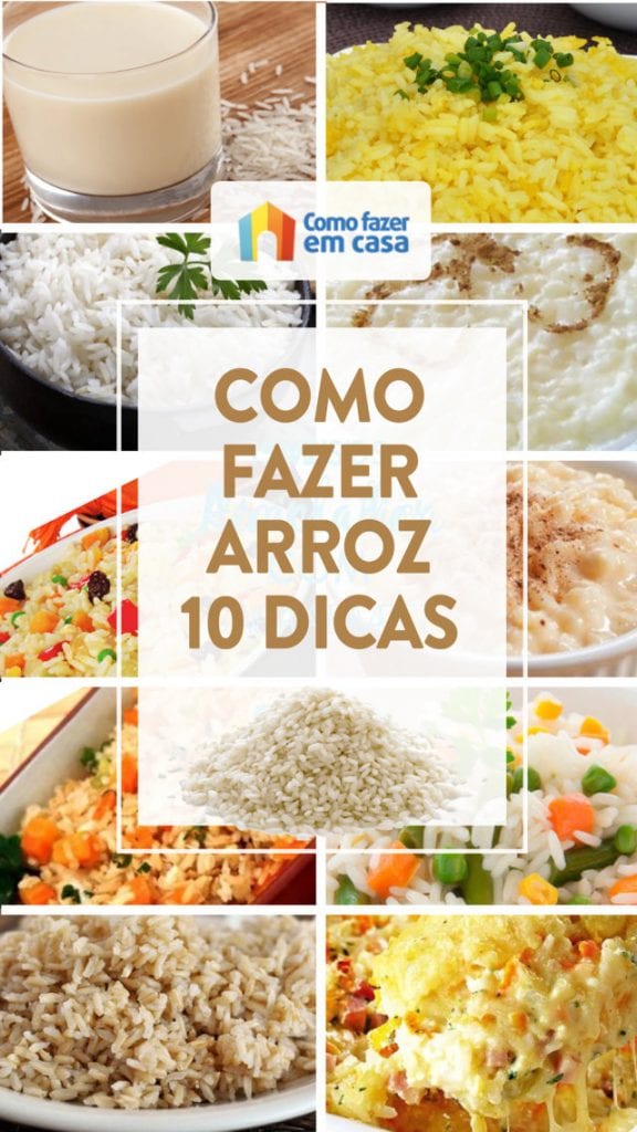 como fazer arroz