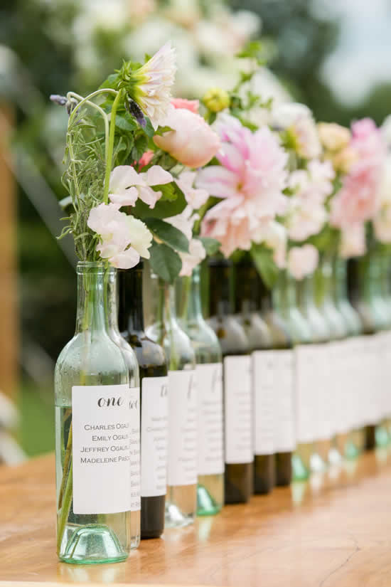 Lindas garrafas para decoração de casamento