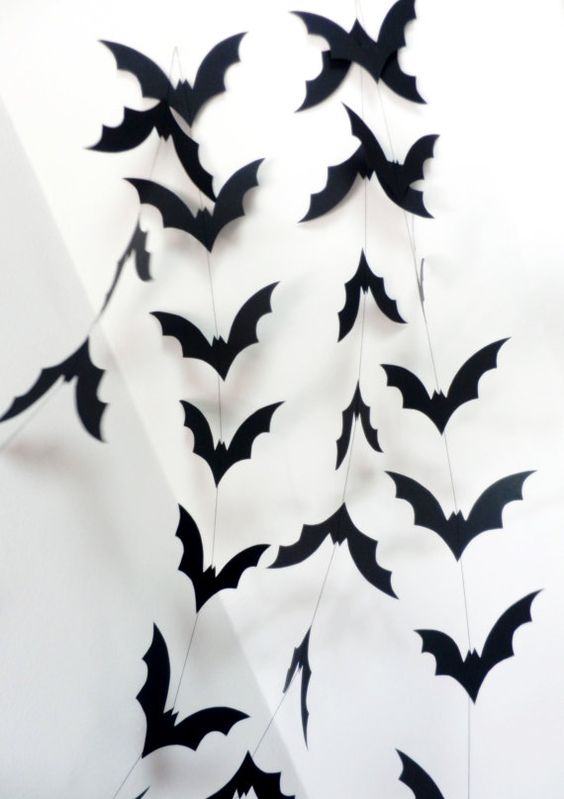 moldes de morcego para Halloween